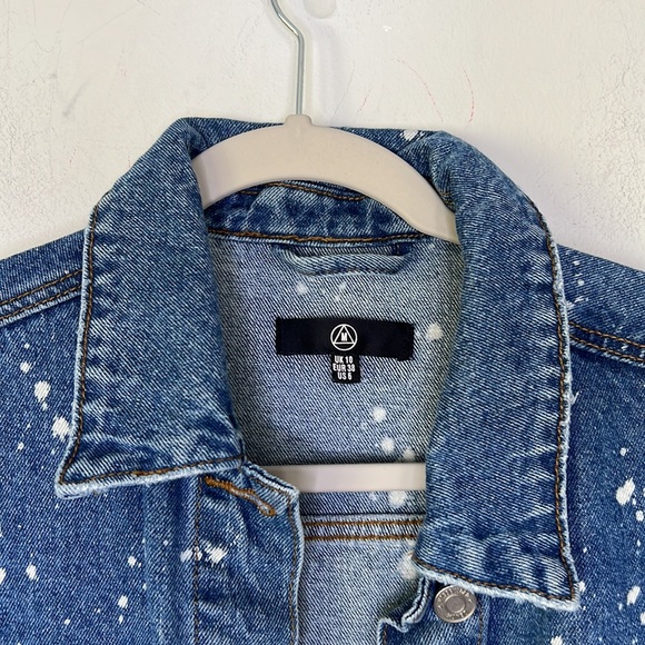Missguided Distressed Bleached Jean Denim Jacket - Picture 3 of 5